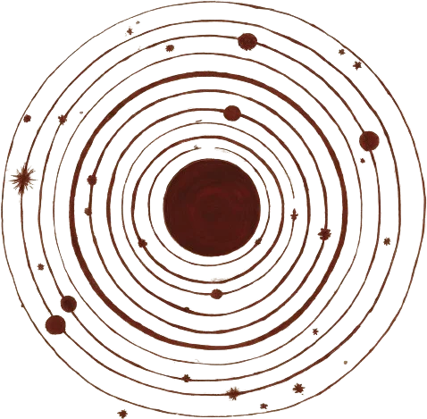 A drawing of a one-star system.