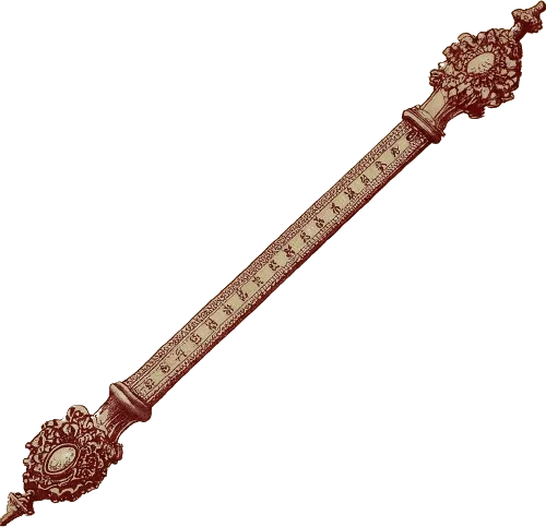 A drawing of a romantic ruler.