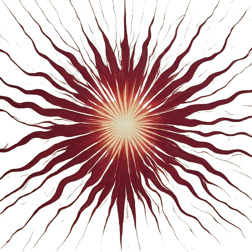 A drawing of the Big Bang.